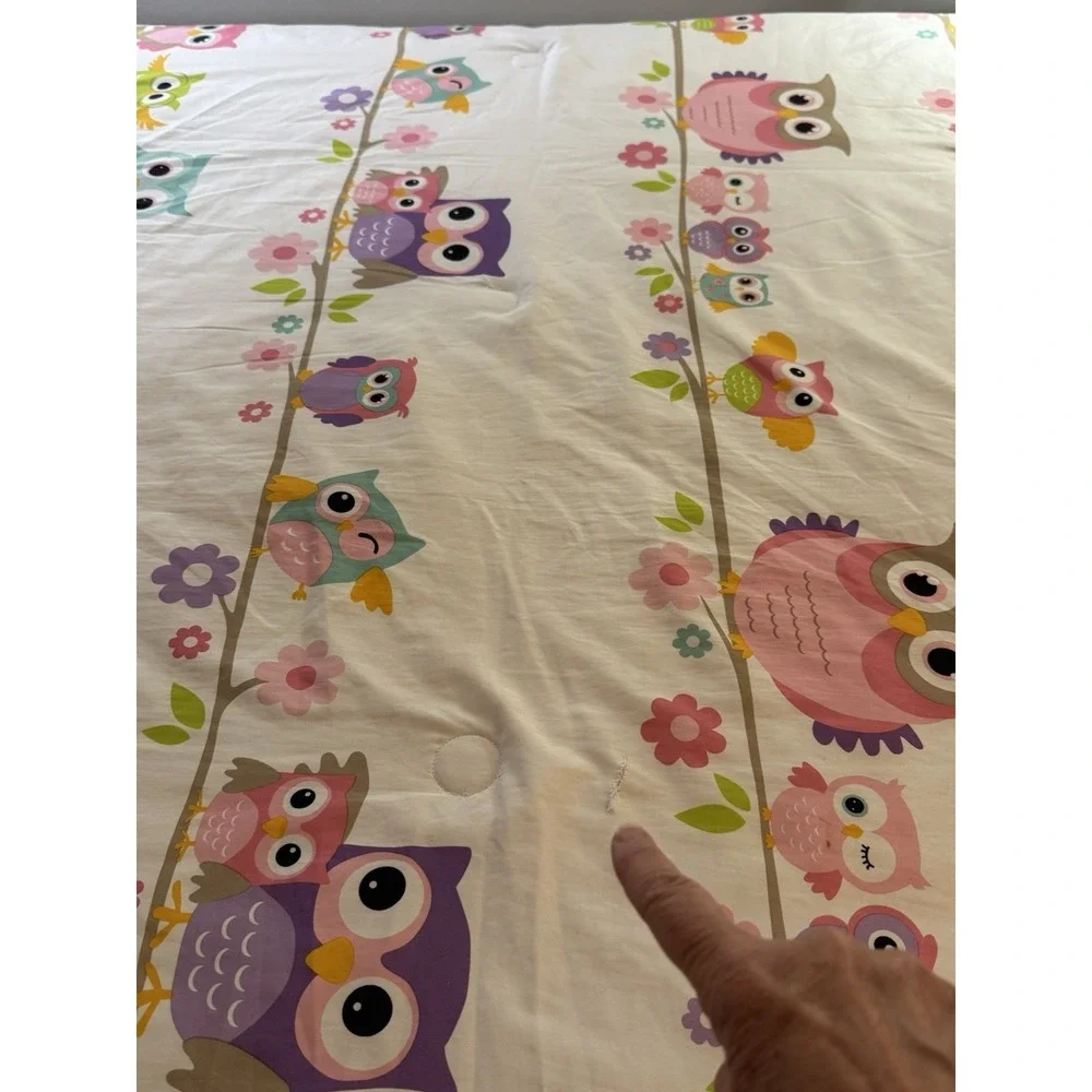 Mi Zone Kids Wise Wendy Owl Twin Comforter Set Sham Pillow Valance HTF 4 Pc Set